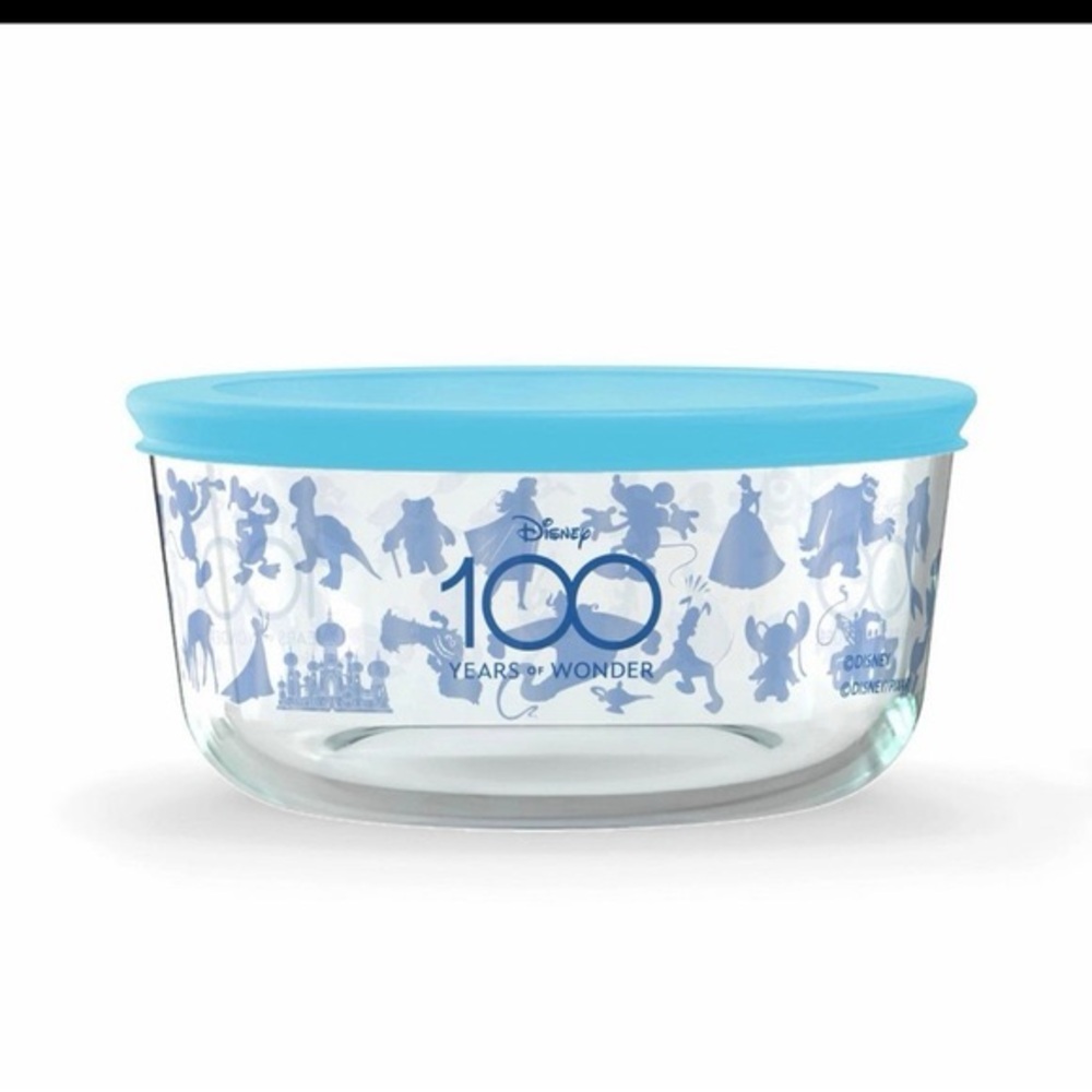 Pyrex Disney 100 Year Anniversary 4-Cup Round Glass Storage Container Mickey